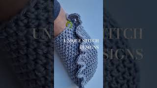Crochet RUFFLE SLIPPERS fast and easy for beginners on channel UNIQUE STITCH DESIGNS