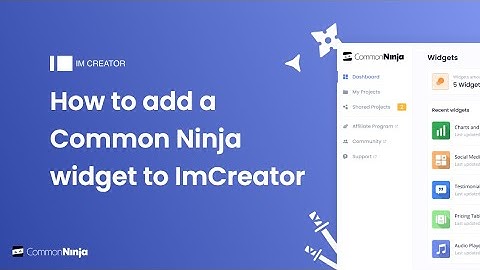 How to add a Common Ninja Widget to ImCreator