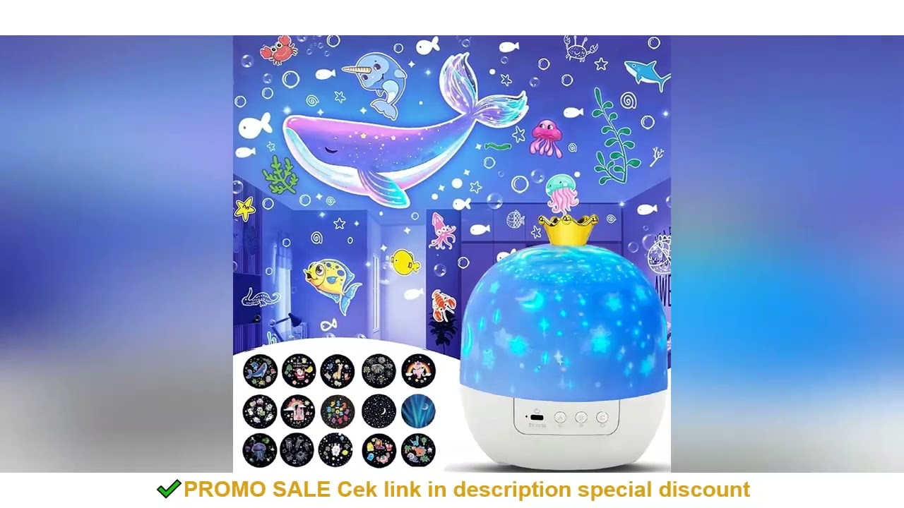 Crown Star Light Projection Rotating Star Bedroom Ceiling Atmosphere Night Lamp Stars Childrens Birt