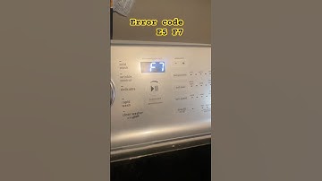 What does Error code E5 F7 mean #appliancerepair