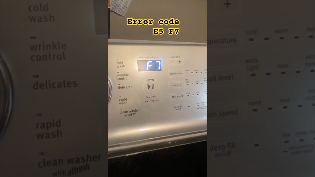 What does Error code E5 F7 mean #appliancerepair