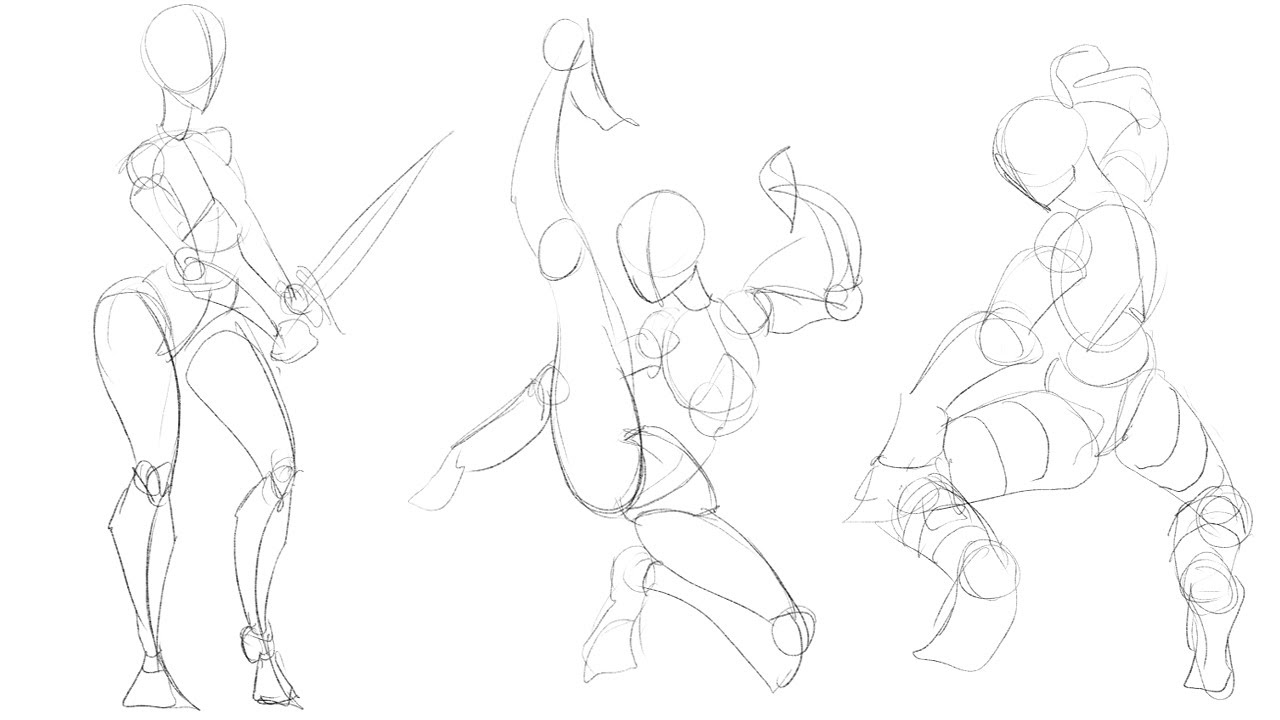 Anime Fighting Poses - Free Drawing References