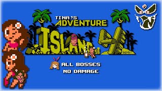 NES  Tina's Adventure Island IV All Bosses No Hit/Damage