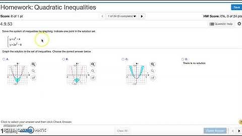 Algebra 2: 4-9 Quadratic Inequalities