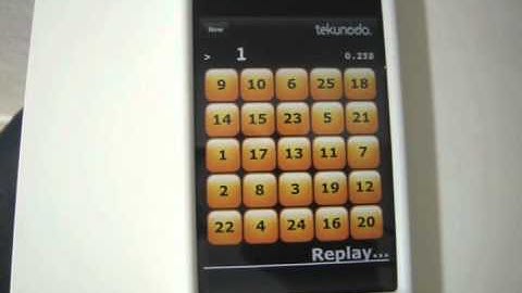 Touch the Numbers in 2.876s (Replay)