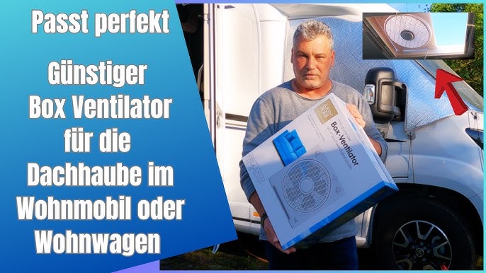 👍🏻 Mega-Tipp bei Hitze und Regen! Ventilator 💨 für Midi-Heki Dachhaube  im Wohnmobil und Kastenwagen 