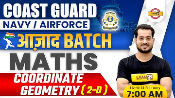 Coast Guard/Navy/Airforce Maths Classes | Maths Coordinate Geometry By Vivek Rai Sir | Exampur