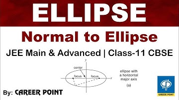 Normal to Ellipse for JEE Mains & Advanced | Class-11 CBSE By Career Point