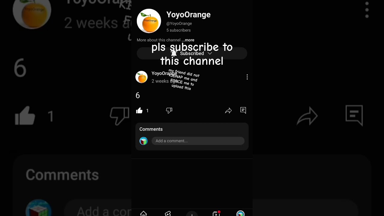 Help I Mean Subscribe To This Channel