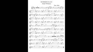 Summer Place (Partitura Sax Alto - Score Alto Sax)