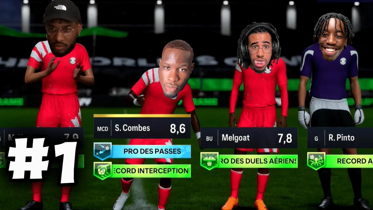 Melchior joue pour la première fois à Club Pro avec Chris, Koumo et Dofla