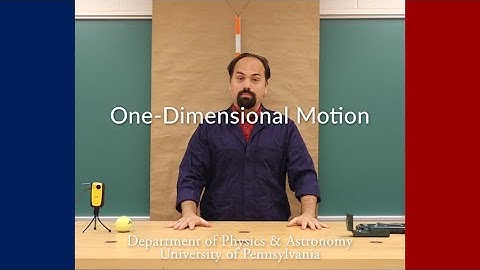 One-Dimensional Motion