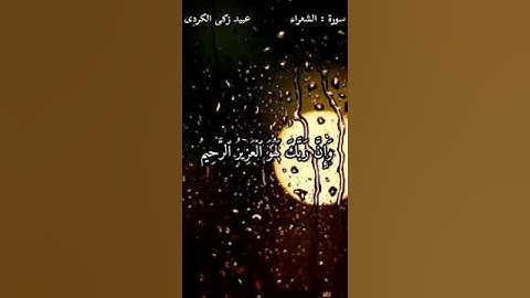 القارئ عبيد زكى الكردى يبدع في تلاوة خاشعة هزت القلوب 🎧 تلاوة يريح القلب ❤ سورة الشعراء #ترند #حالات