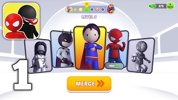 Stick Hero: Comic Superhero - Comic Superhero Gameplay Walkthrough part 1 (Android iOS)