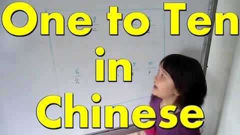 One to Ten in Mandarin Chinese ~ A MyHappyStuff Project. From a kid