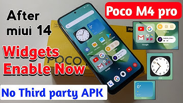 poco M4 pro 4G After Miui 14 widget enable now Without APK new widget