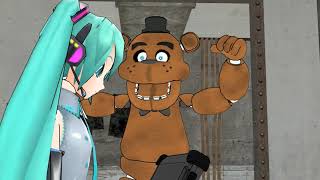 Miku watches Freddy choke Bonnie