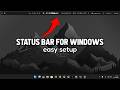 The Pro Status Bar For Windows YASB YASB GUI Setup