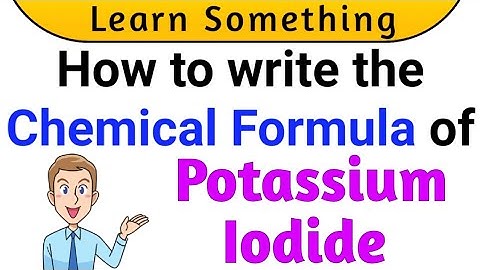 What is the chemical formula of potassium Iodide ||chemical formula of potassium iodide