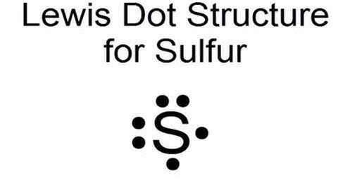 Lewis Dot Structure for Sulfur Atom (S)