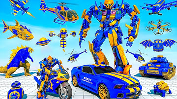 Army Tank Car Jet Transformation Robot Game | Army Bus City Battle 2026 - Android Gameplay #4