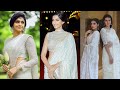 Gorgeous white saree designs || New White saree styling ideas for a striking look