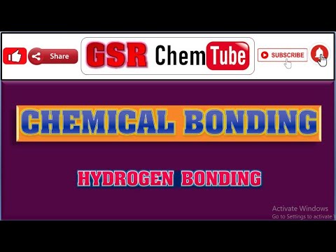 CHEMICAL BONDING - HYDROGEN BONDING