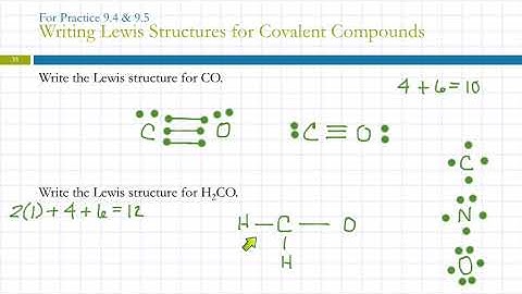 9.7 Lewis Structures of Molecular Compounds & Polyatomic Ions