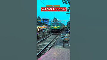 WAG-9 Thunder: Explosive Arrival at the Station 🚄🔥🇮🇳 #wag9 #indianrailways #locomotive