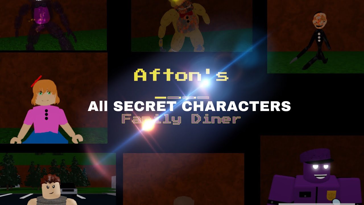 How To Get All Secret Characters In Aftons Family Dinner 1 7 Youtube - how to find secret character 7 in roblox aftons family