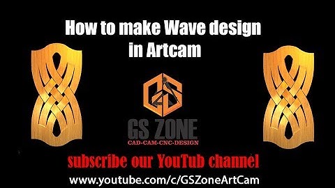 How to make wave Design in Artcam | #GSZone #Artcam #3D #wood  #Wave