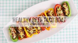 Healthy Beef Taco Boat