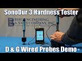 SonoDur 3 Hardness Tester: D & G Wired Leeb Probes Demo & Setup