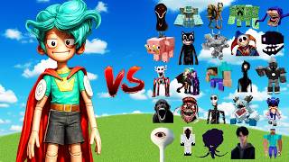 Rory Redcape [Poppy Playtime] vs NEW Minecraft Bosses | Minecraft Mob Battle