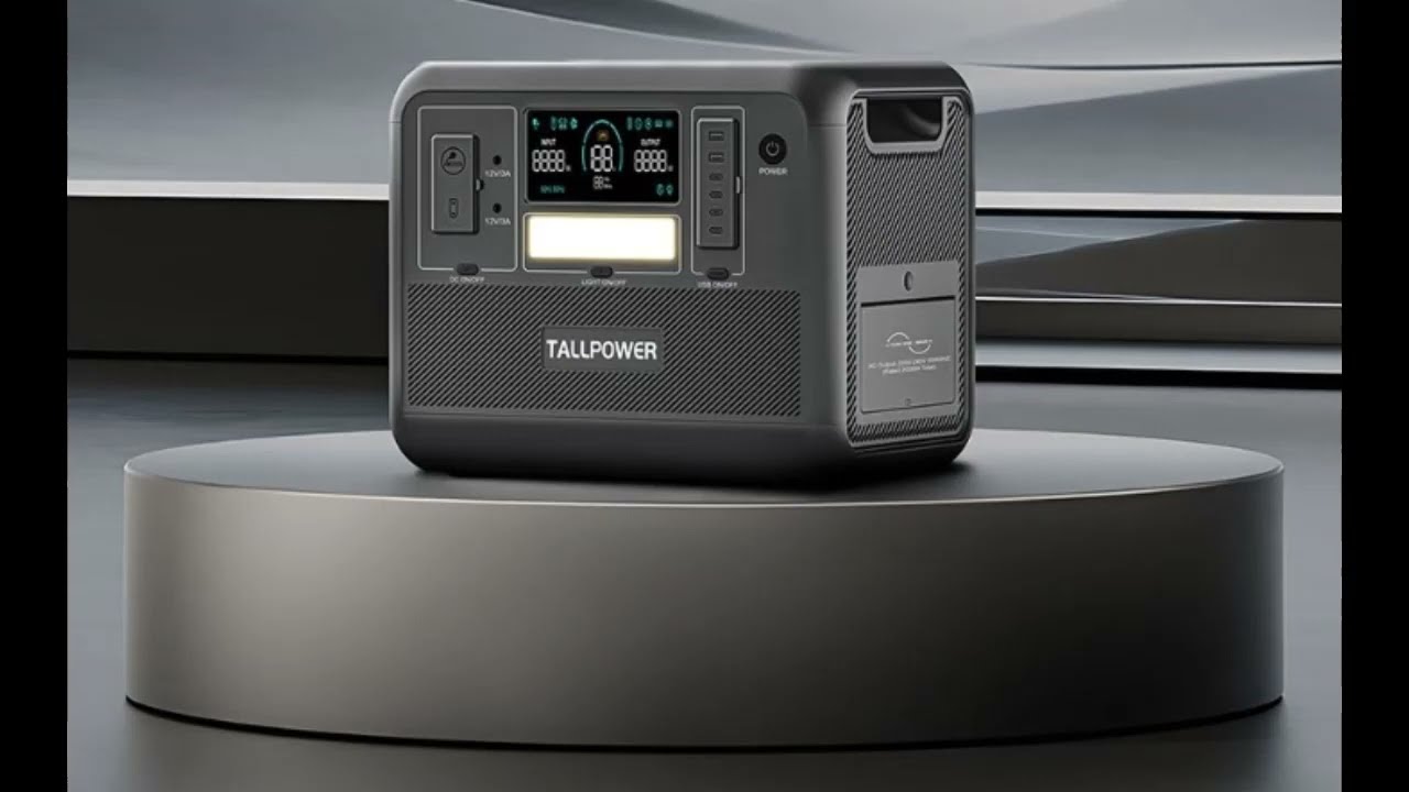 TALLPOWER V2000 Portable Power Station, 1536Wh LiFePo4 Solar 
