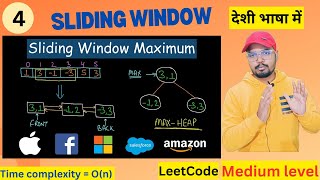 #leetcode 239 : Sliding Window Maximum | Master Sliding Window Techniques #apple #google #dsa #meta