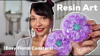 DIY Resin Coasters (Easy Floral Technique With Alcohol Ink Full Tutorial)