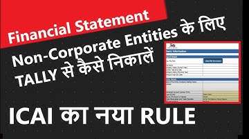 How to Export the Financial Statements Data for NCE into Excel Format from Tally
