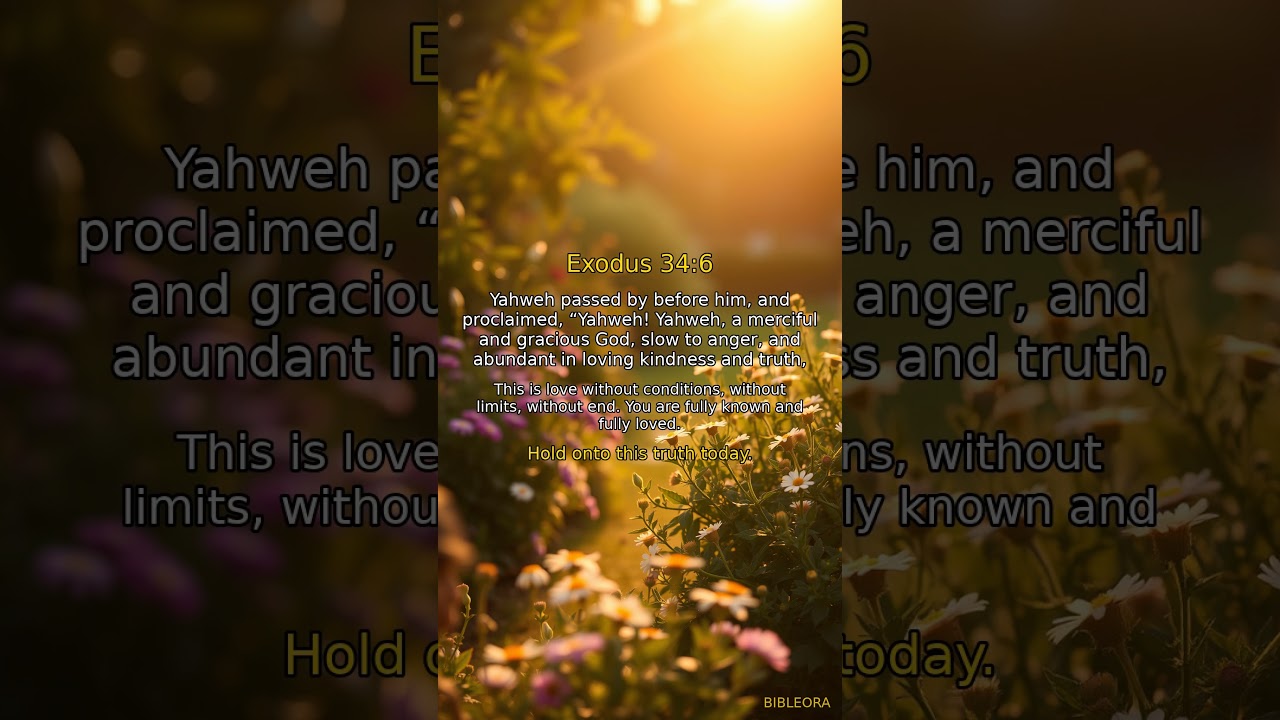 🙏 GOD'S WORD: God's Love | Exodus 34:6 #shorts