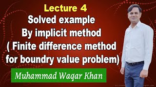 Implicit method,solved example by using implicit method for BVP