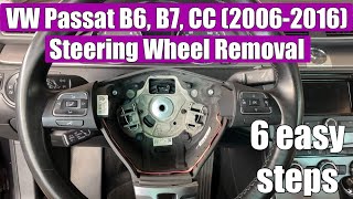 TUTORIAL: Volkswagen Passat B6, B7, CC (20062016) steering wheel removal or replacement in 9 steps