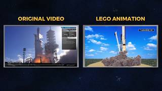 Falcon Heavy LEGO and Real life comparison