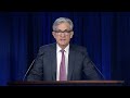 Fed Chair Jerome Powell delivers remarks on the FOMC meeting and Fed policy