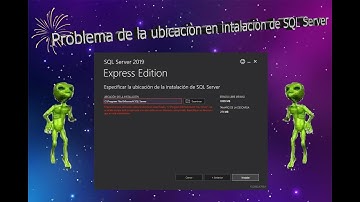 Solución del problema de "Proporcione una ubicación valida..." en el programa SQL Server  2021