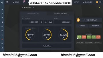 bitsler number hack 2018  btc bitcoin ltc dogecoin