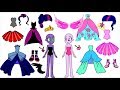 Paper Dolls wardrobes-  Twilight Sparkle and Midnight get dressed up- Glittering Painting