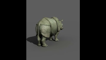 3D Rhino Render with textures