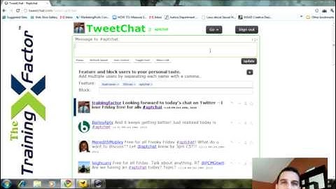 #AptChat Tutorial using Tweetchat
