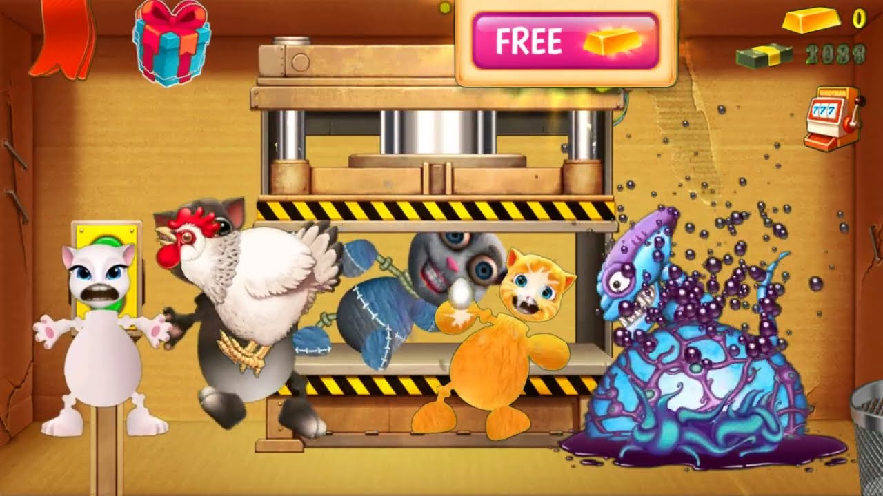 Talking Juan,Tom,Angela,Ginger in Crazy Machines | Kick the Buddy