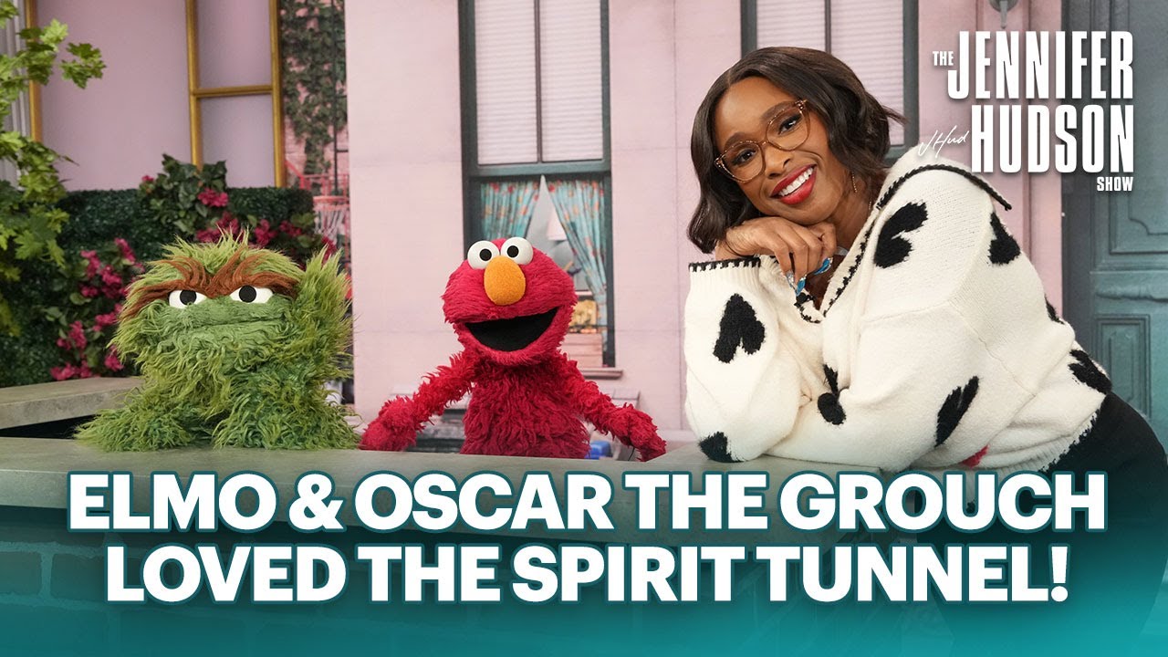 Jennifer Hudson Reunites with Elmo & Oscar the Grouch!